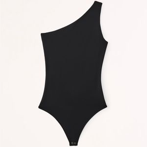 NWT Abercrombie One Shoulder Black Bodysuit